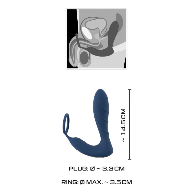 prsten za penis sa analnim vibratorom plugom na daljinsko upravljanje