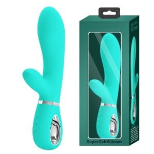 Super Soft Rabbit Vibrator Green, silikon, usb punjiv, Pretty Love - Slika 6