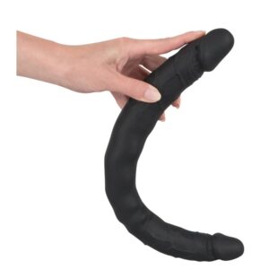 Silicone double dong black 40 cm