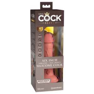 King Cock Elite 6" Vibrating Dual Density Silicone Cock