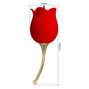Ruža klitoralni vibrator sa stimulatorom lizanja „Rose Lover“,usb, Pretty Love - Slika 5