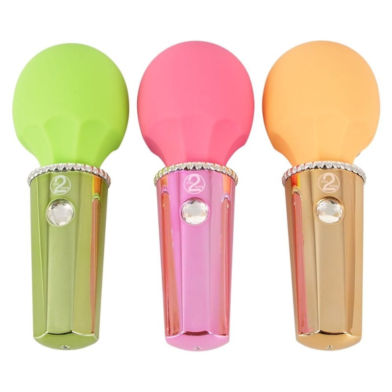 Zeleni, rozi i narančasti mini wand masažer