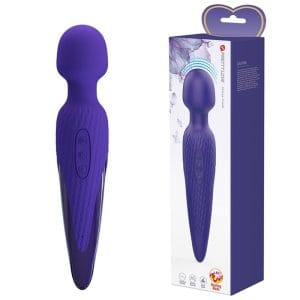 Massage Vibrator Anthony Youth, s funkcijom grijanja, silikon, USB, ljubičasti, 26 cm, Pretty Love - Slika 4