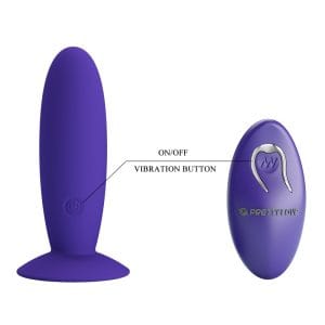 Rechargeable Remote Control Vibrating Anal Plug - Youth, silikon, 10.8 cm, Pretty Love - Slika 3