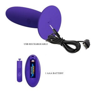 Rechargeable Remote Control Vibrating Anal Plug - Youth, silikon, 10.8 cm, Pretty Love - Slika 5
