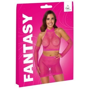 Ružičasti 3-dijelni mrežasti set, Cottelli Fantasy - Slika 5
