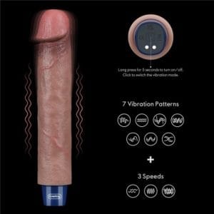 Mekani silikonski vibrator "Real Softee Realistic" – 10 funkcija, USB - Slika 3