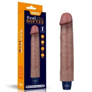 Mekani silikonski vibrator "Real Softee Realistic" – 10 funkcija, USB - Slika 5