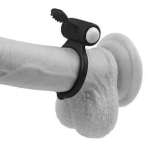 Vibrirajući silikonski prsten "Power Clit" black - Slika 4