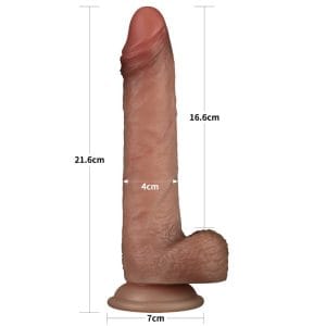 Silikonski dildo "Sliding Skin Pro", 21,6 cm, Lovetoy - Slika 5